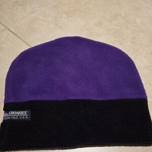 Croakies Beanie PURPLE and Black Hat